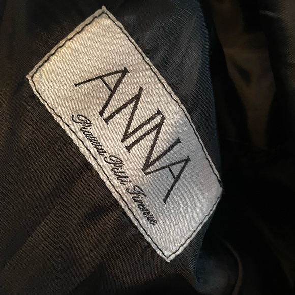 Anna Piazza Pitti Firenze Black Leather 4 Button Coat Jacket Sz 48 Made In Italy - Picture 8 of 9